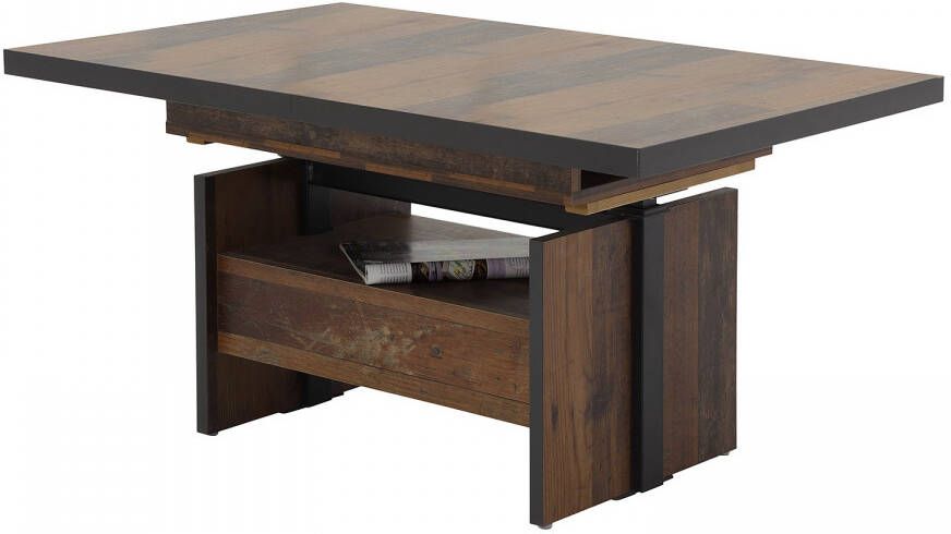 HELA Salontafel Noah uittrekbaar en in hoogte verstelbaar met lade vintage-look - Foto 16