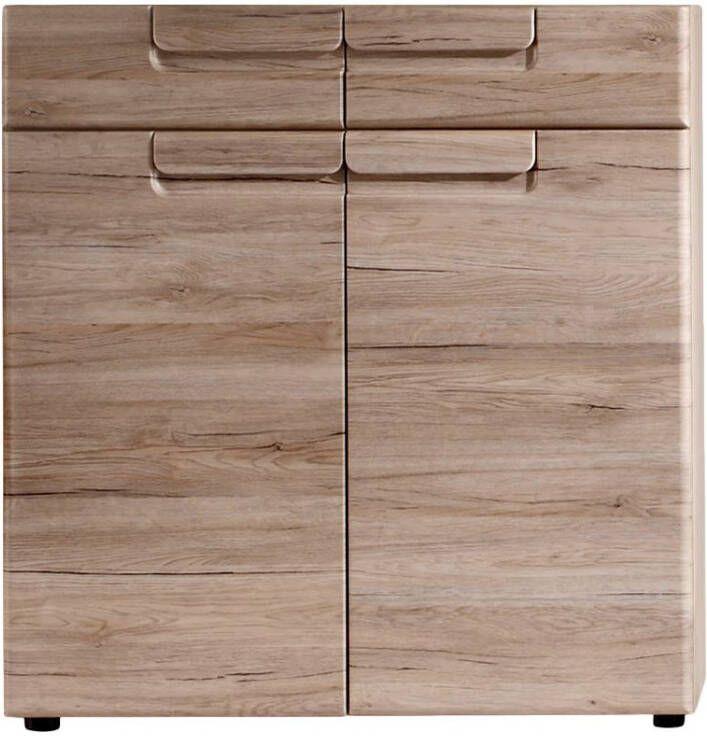 Trendteam smart living garderobekast kast Malea Schoenenkast 90 x 95 x 35 cm Eiken San Remo decor - Foto 2