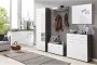 Trendteam smart living garderobe schoenenkast schoenenkist Line 80 x 87 x 35 cm voorzijde: wit hoogglans romp: Sardegna smoke zilver melamine met veel opbergruimte - Thumbnail 2