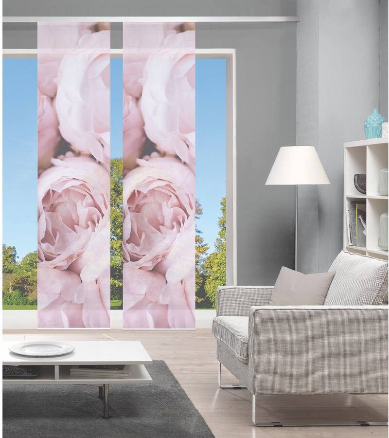 Vision S Paneelgordijn ROSANA set van 2 Bamboe-look digitaal bedrukt (2 stuks)