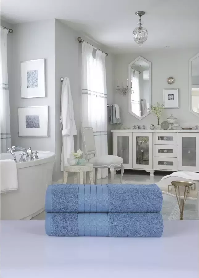 Good morning Badlaken Uni Towels Katoen walkfrottee bies 500 GSM effen zonder ophangbeugel (2 stuks) - Foto 2