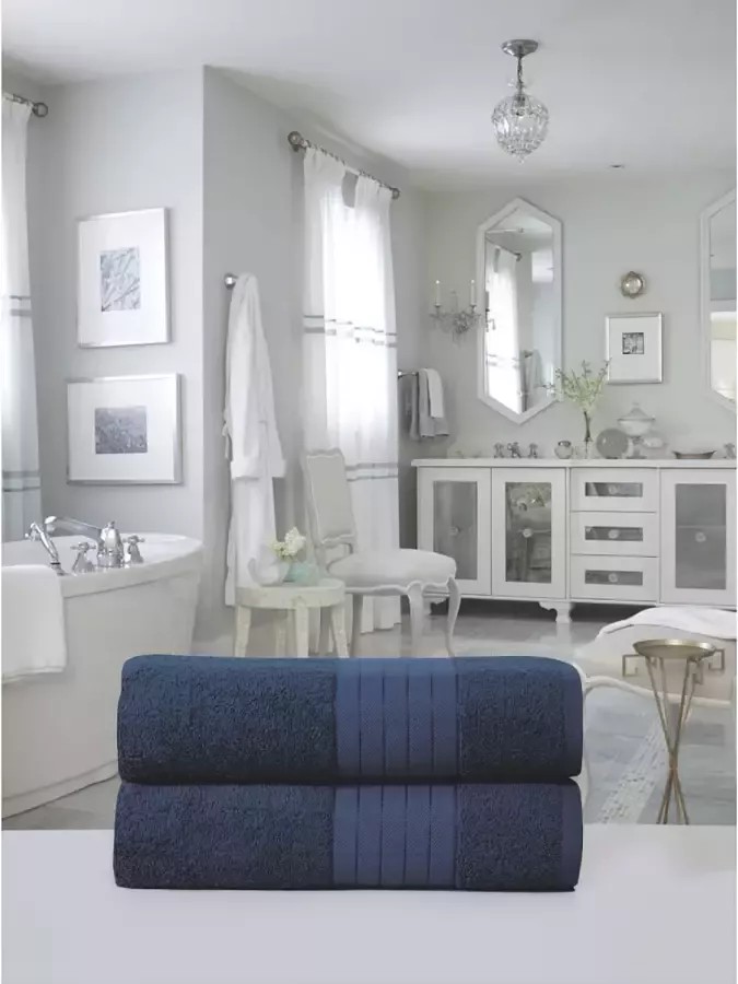 Good morning Badlaken Uni Towels Katoen walkfrottee bies 500 GSM effen zonder ophangbeugel (2 stuks) - Foto 2