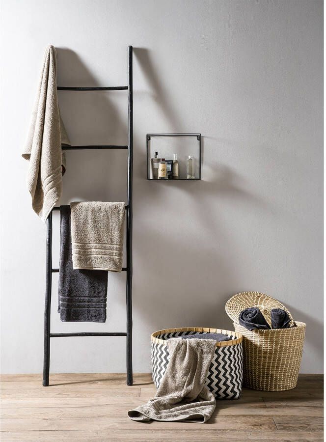 Done. Handdoekenset Daily uni Unikleurig absorberende walk-badstof (set 4 stuks)