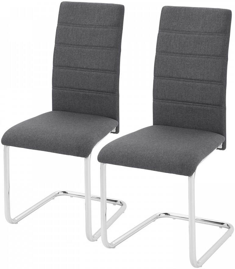 INOSIGN Vrijdragende stoel DORIS (set van 2 of set van 4) bekleding in weefstof verchroomd metalen frame (voordeelset) - Foto 3