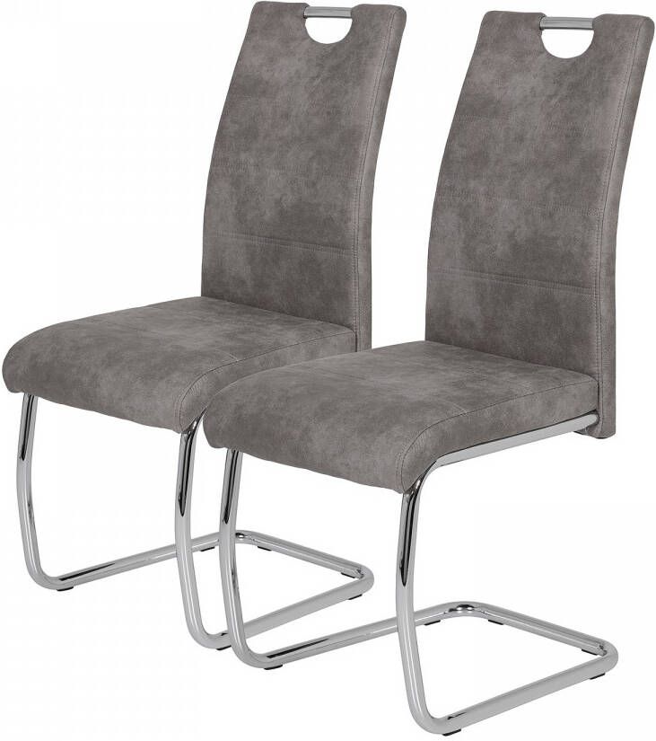 HELA Vrijdragende stoel FLORA 1 2 of 4 stuks vrijdragende stoel (set)