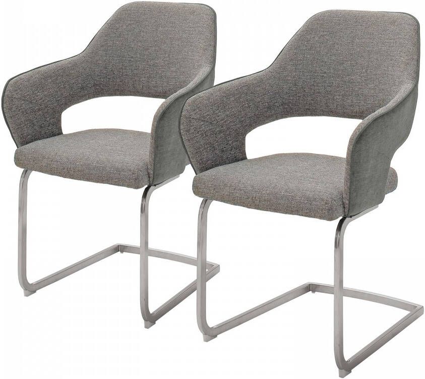 MCA furniture Vrijdragende stoel NEWCASTEL Stoel belastbaar tot 120 kg (set 2 stuks) - Foto 1