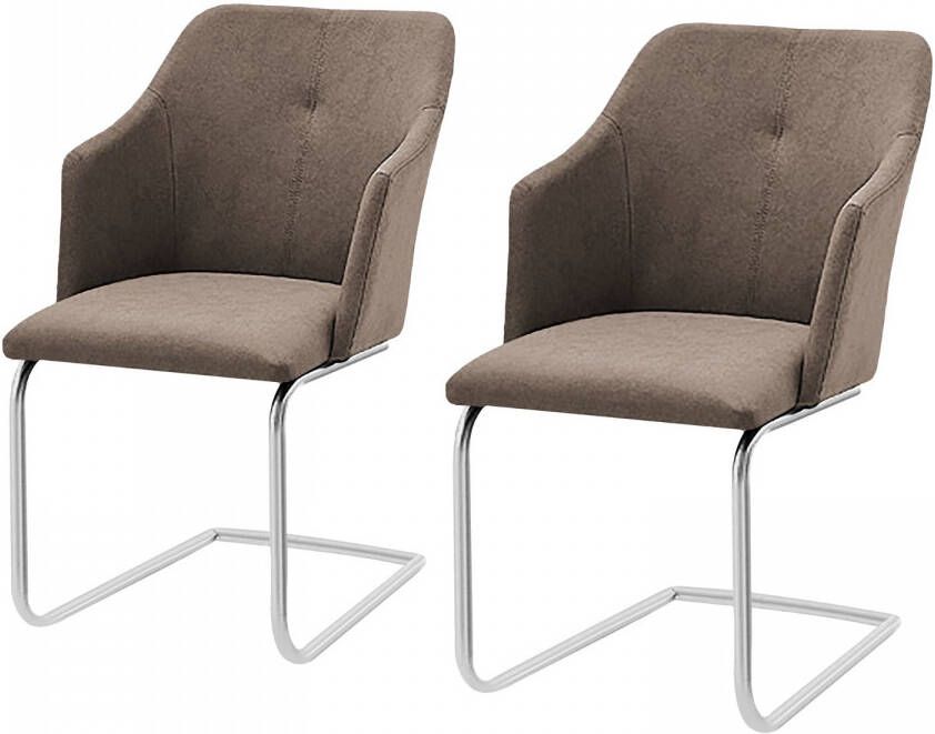 MCA furniture Eetkamerstoel Madita 4 voet stoel B-hoekig Stoel belastbaar tot max. 140 kg (2 stuks) - Foto 4