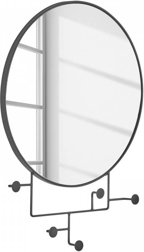 Kave Home Woon Accessoires Ulrica Wandspiegel ulrica van zwart metaal 80 x 80 cm