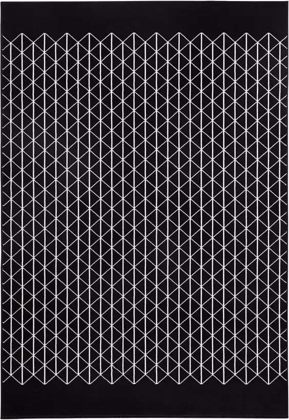 Zala Living Design vloerkleed Twist zwart crème 70x140 cm - Foto 2