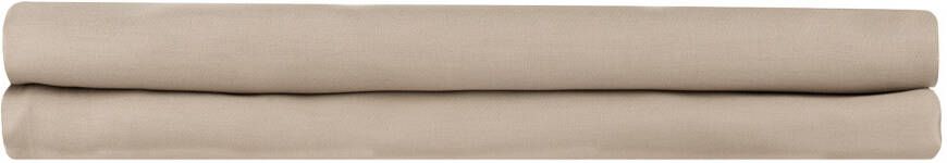 Zohome Hoeslaken Satinado-topper Onderlaken voor tweepersoonsbed 160x200 100% Katoen-Satijn Beige - Foto 2