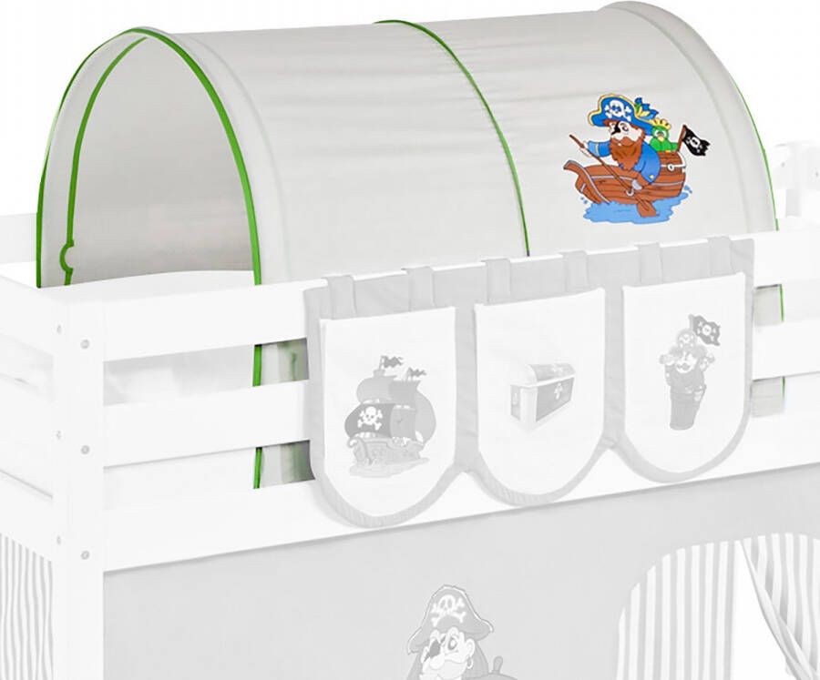 Lilokids Tunnel Piraat Groen voor halfhoogslaper