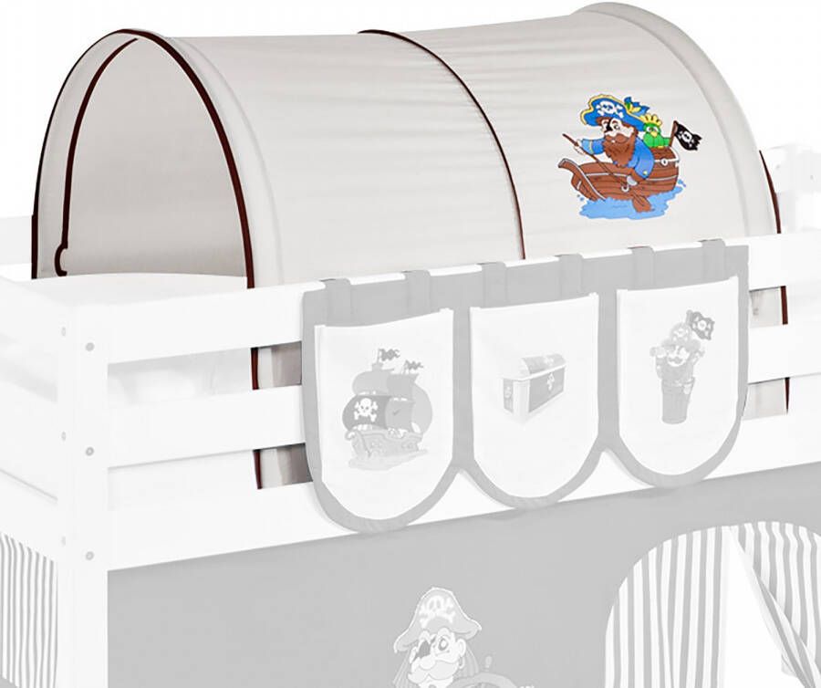 Lilokids Tunnel Piraat Bruin voor halfhoogslaper