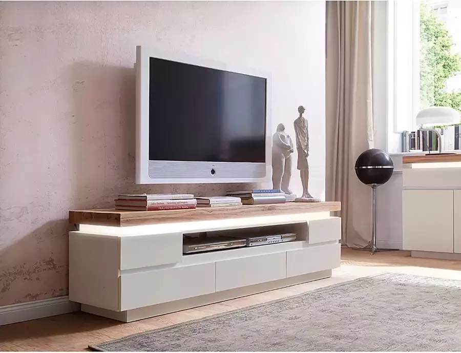 MCA furniture Tv-meubel Romina met ledverlichting wit dimbaar incl. afstandsbediening