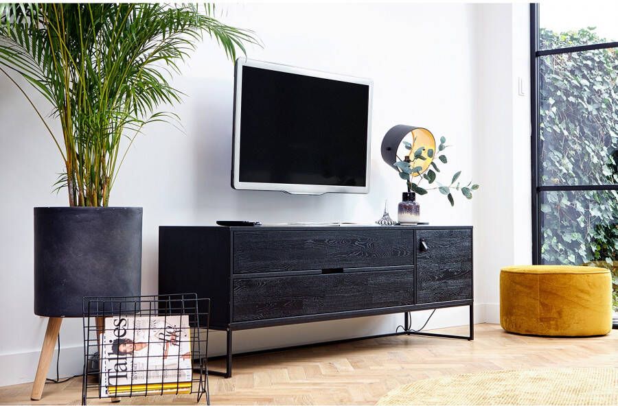 WOOOD Tv-meubel Silas TV-board Commode 2 lades en 1 deur veel opbergruimte breedte 120 of 180 cm - Foto 3