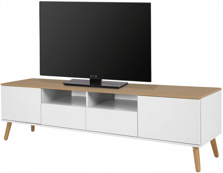 Tenzo tv-meubel Dot wit eiken 54x192x43 cm Leen Bakker