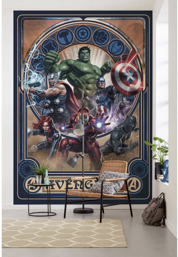 Komar Vliesbehang Avengers Ornament 200x280 cm (breedte x hoogte) - Foto 4