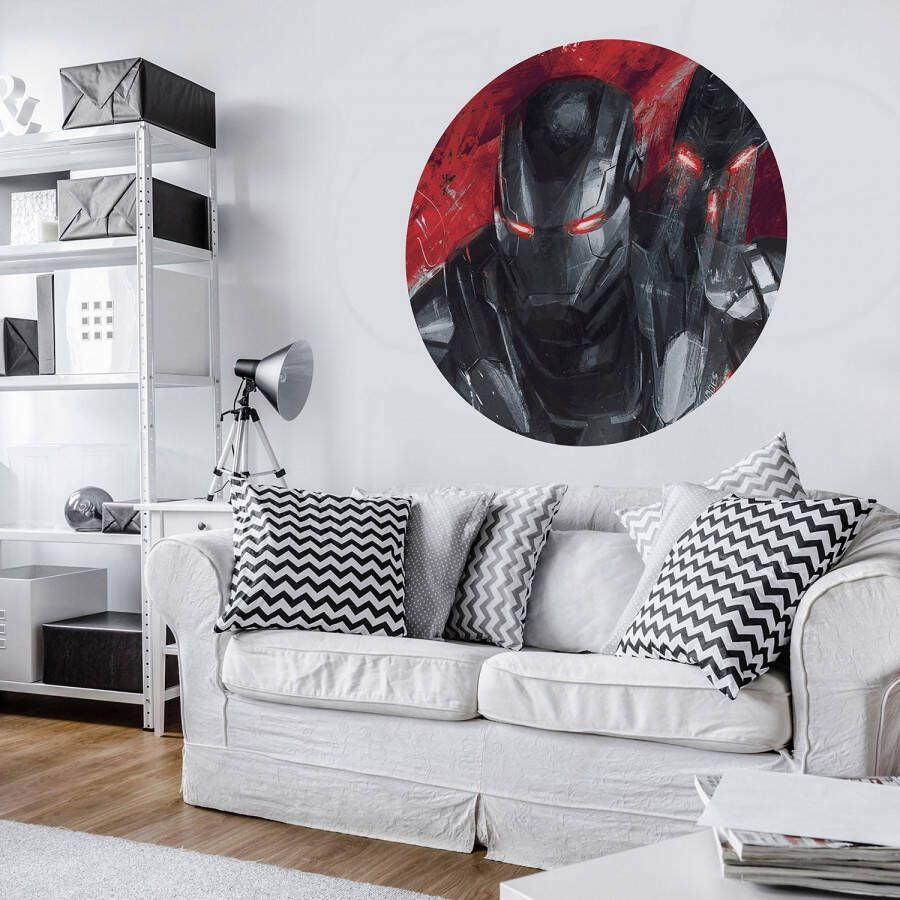 Komar Fotobehang Avengers Painting War-Machine 125 x 125 cm (breedte x hoogte) rond en zelfklevend - Foto 1