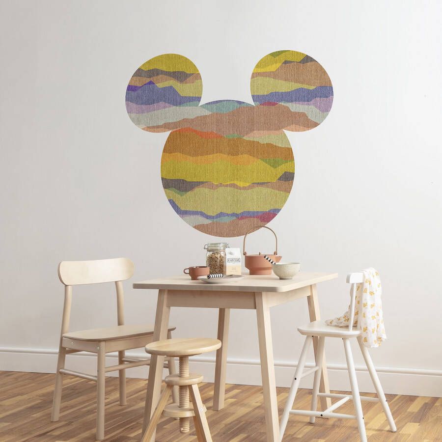 Komar Vliesbehang Mickey Head 125 x 125 cm (breedte x hoogte) rond en zelfklevend (1 stuk) - Foto 1