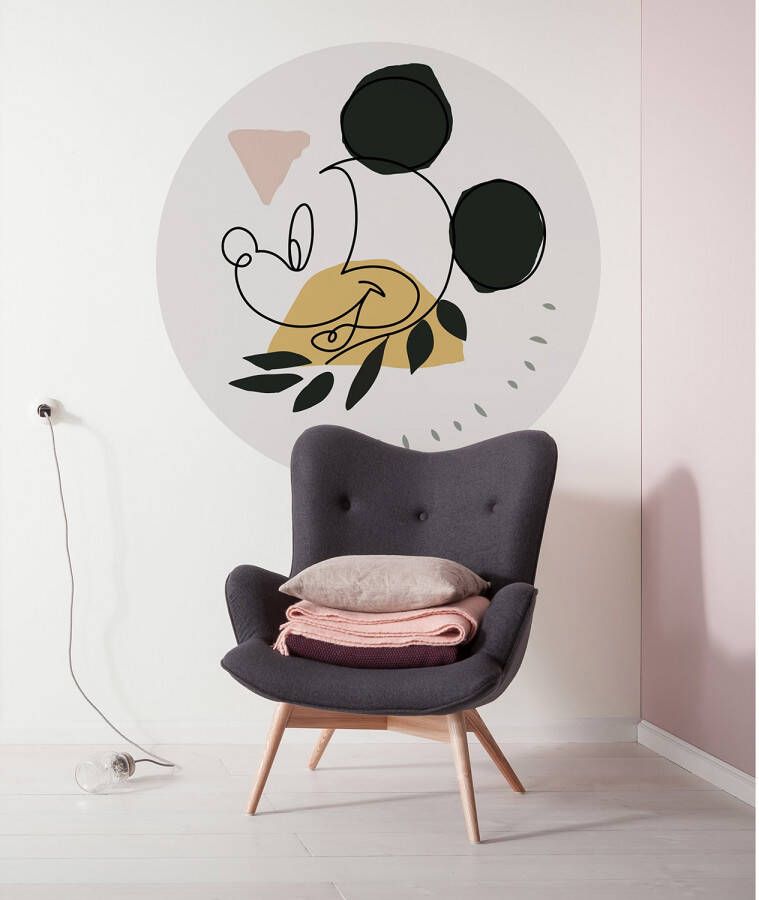 Komar Fotobehang Mickey Modern Art 125 x 125 cm (breedte x hoogte) rond en zelfklevend - Foto 1