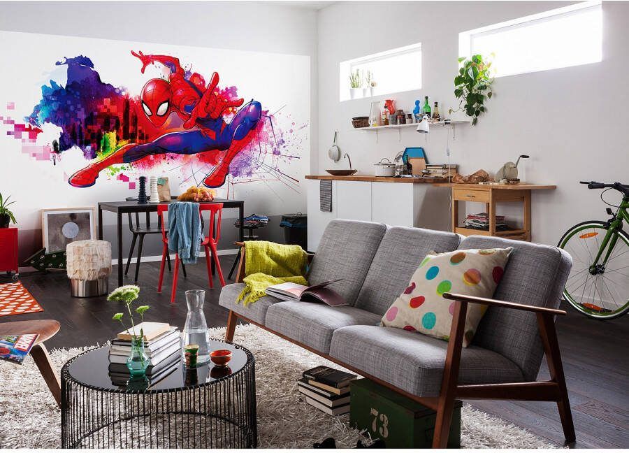 Komar Vliesbehang Digitale print vlies Spider-Man Graffiti Art Afmeting 300 x 150 cm