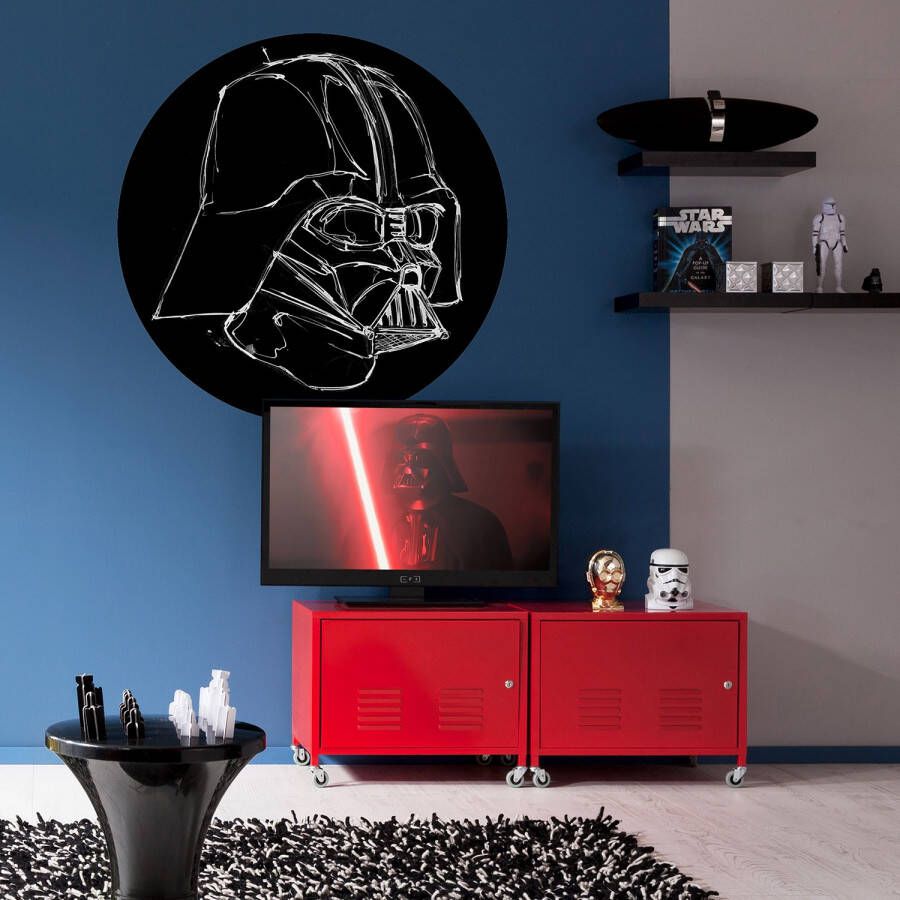 Home24 Vlies fotobehang Star Wars Ink Vader Komar