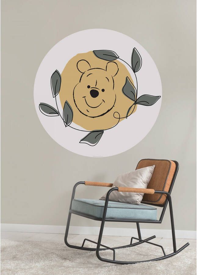Komar Fotobehang Winnie Pooh Garland 125 x 125 cm (breedte x hoogte) rond en zelfklevend - Foto 3