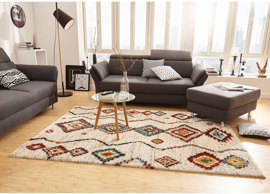 HANSE Home Hoogpolig vloerkleed Geometric Shaggy flokati boho design zacht geometrisch motief - Foto 3