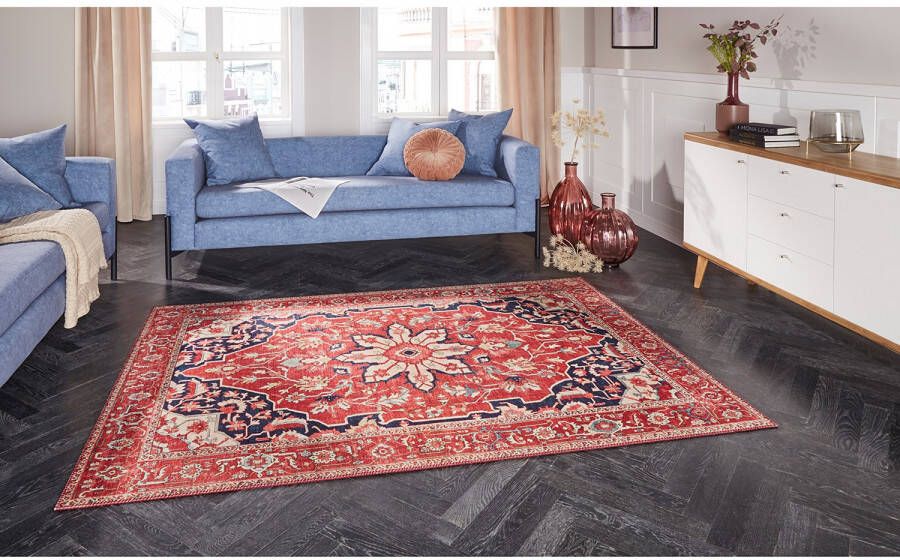 Elle Decoration Oosters vloerkleed Täbriz oriëntaals rood 80x150 cm