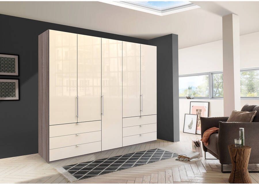WIEMANN Vouwdeurkast Loft Kledingkast Kast Linnenkast met glazen front