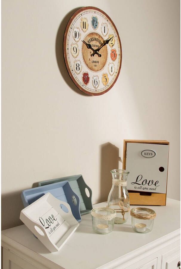 Myflair Möbel & Accessoires Wandklok Wanja wit rond ø 34 cm decoratief in keuken & woonkamer (1-delig) - Foto 4