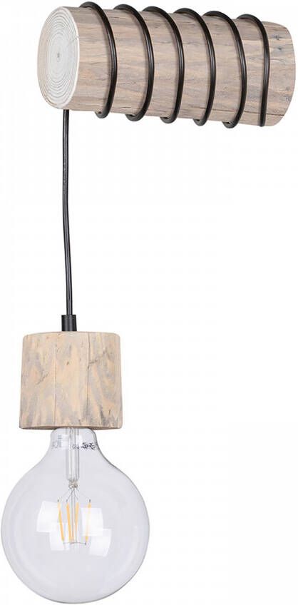 SPOT Light Wandlamp TRABO PINO Houten balk van massief grenenhout ø 8-12 cm hout grijs gebeitst - Foto 3