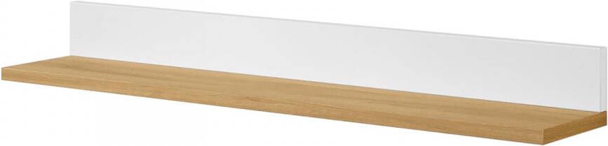 Kave Home Nachtkastje Abilen wandplank in eiken fineer wit gelakt 80 x 15 cm fsc 100% - Foto 3