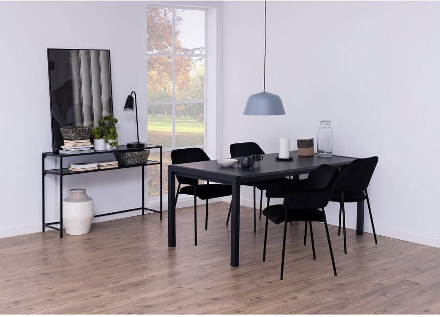 Bendt Sidetable Holger Essen en metaal 120cm Zwart - Foto 3
