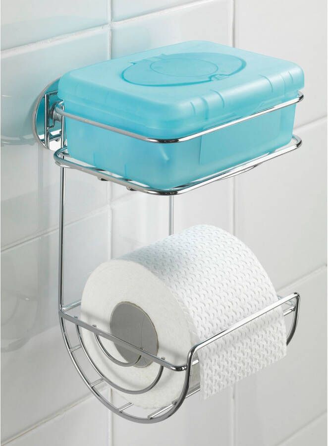 Wenko Toiletrolhouder Turbo-Loc met planchet