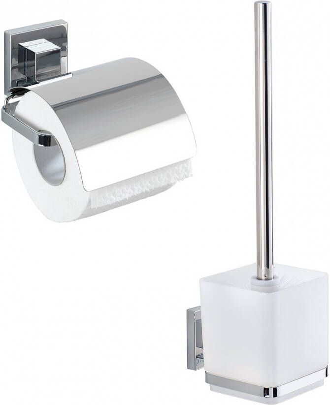 Wenko Set badkameraccessoires Vacuum-Loc Quadro Toiletset toiletrolhouder (set 2-delig) - Foto 9