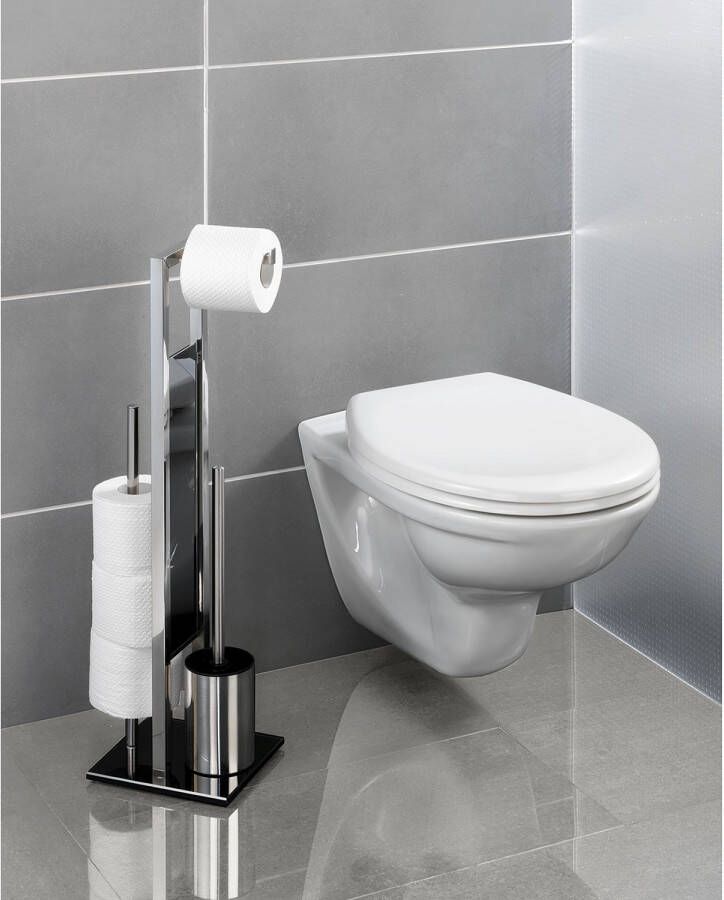Wenko Toiletset Rivalta geïntegreerde toiletrolhouder en toiletborstelhouder - Foto 3