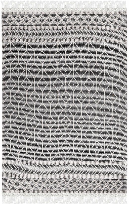 TOM TAILOR HOME Vloerkleed Coloured Macrame Handgeweven vloerkleed zuivere wol met de hand geweven met franje Scandi design