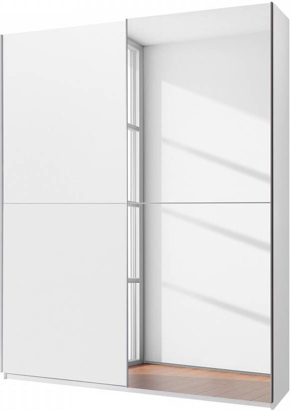 Emob Kledingkast Salamanca 170cm met 2 deuren & spiegel wit