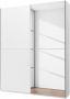 Emob Kledingkast Salamanca 170cm met 2 deuren & spiegel wit - Thumbnail 1
