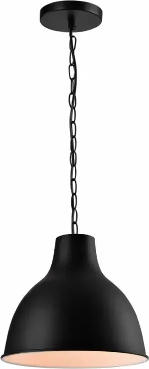 QUVIO Hanglamp industrieel Rond met stalen ketting Diameter 35 cm - Foto 1