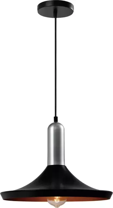 QUVIO Hanglamp modern Aluminium D 36 cm Zwart - Foto 1