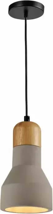 QUVIO Hanglamp modern Bolvormig hout met beton Diameter 11 5 cm - Foto 1