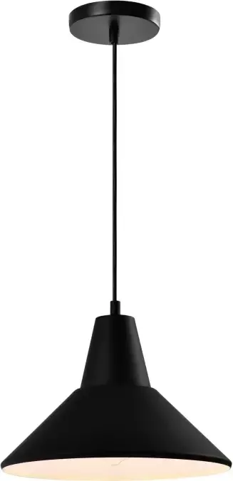 QUVIO Hanglamp retro Simplistisch design D 28 cm Zwart - Foto 1