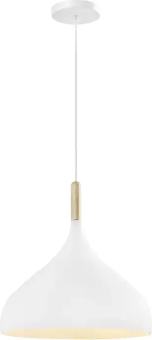QUVIO Hanglamp Scandinavisch Bolvormig D 33 cm Wit - Foto 1