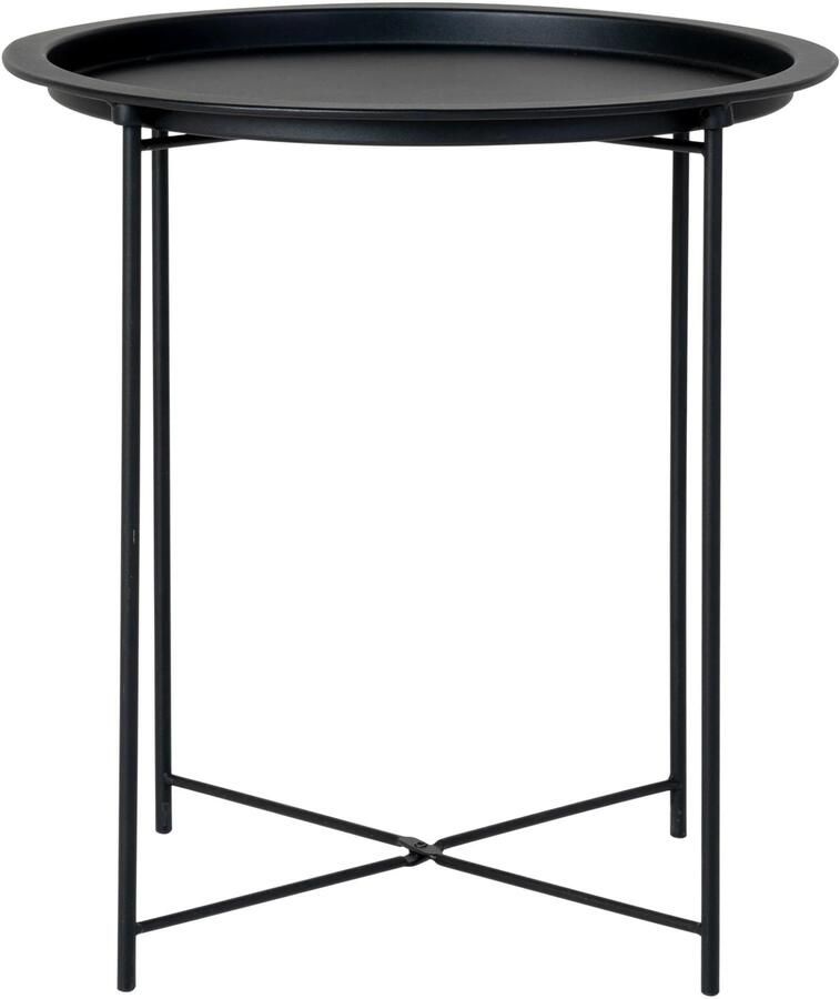 QUVIO Ronde salontafel Noah Staal Rond Ø47cm Zwart