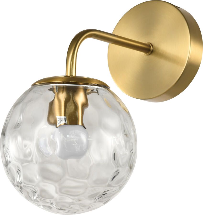 QUVIO Gouden wandlamp Met glazen bol Metaal Glas Goud