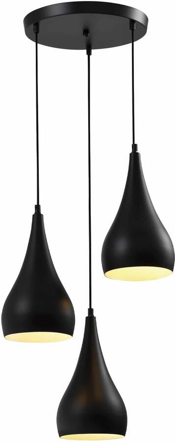 QUVIO Hanglamp retro 3 lichtspunt Druppelvormen 16 x 27 cm (dxh) per kap
