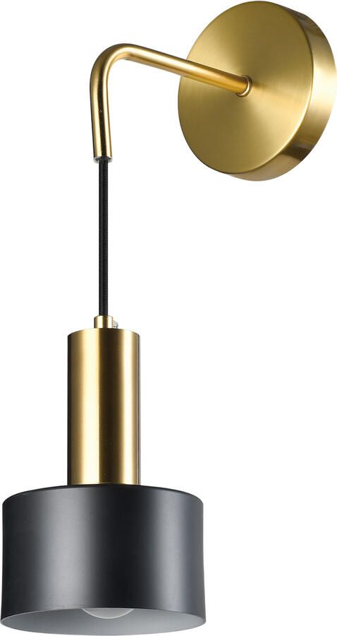 QUVIO Wandlamp Metaal Goud en zwart