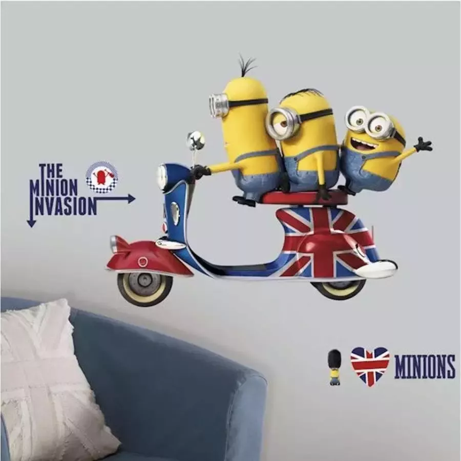 Actona RoomMates muursticker Minions 46x13 cm Leen Bakker