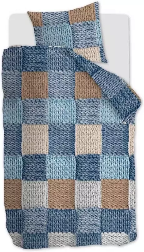 Ariadne at Home dekbedovertrek Wool Shades blauw 140x200 220 cm Leen Bakker - Foto 1